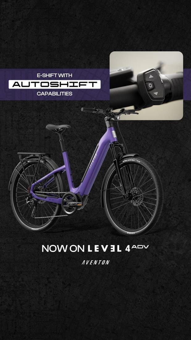 Aventon static Meta ad: Feature-led proof