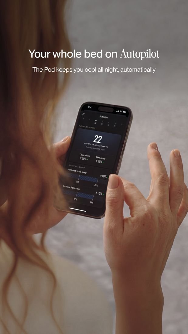 Eight Sleep static Meta ad: Autopilot convenience reframe