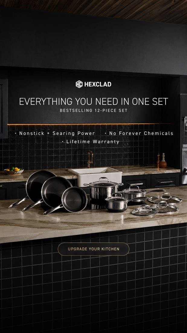 HexClad static Meta ad: Review volume proof