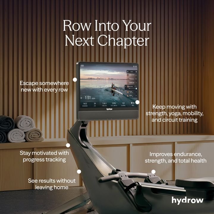 Hydrow static Meta ad: Value stack explainer