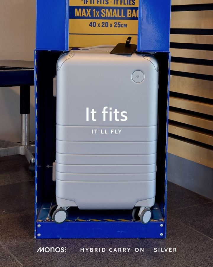 Monos static Meta ad: Airline sizing proof