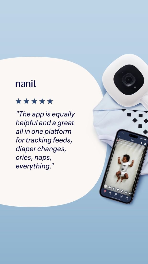 Nanit static Meta ad: Review-led social proof