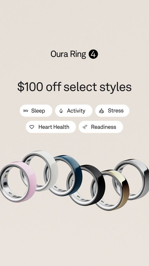 Oura static Meta ad: Scarcity signal