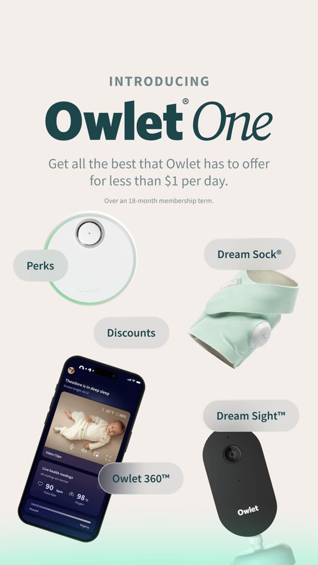 Owlet static Meta ad: Price anchor subscription