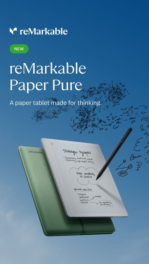 reMarkable static Meta ad: Positioning: for thinking