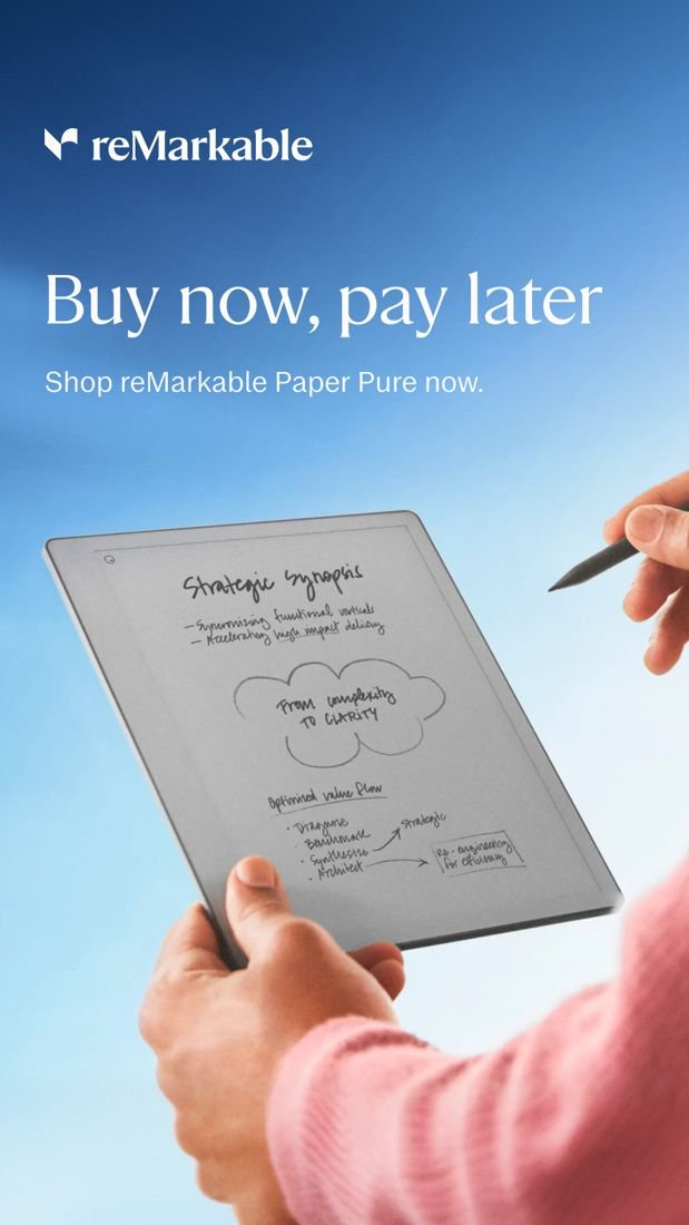 reMarkable static Meta ad: Financing reframe
