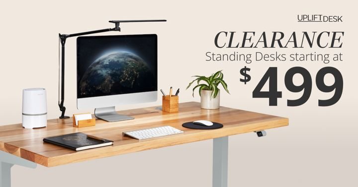 UPLIFT Desk static Meta ad: Price anchor clearance